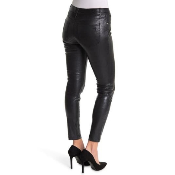 RtA Prince Leather Skinny Pants Navy Snake 26 - Picture 2 of 10